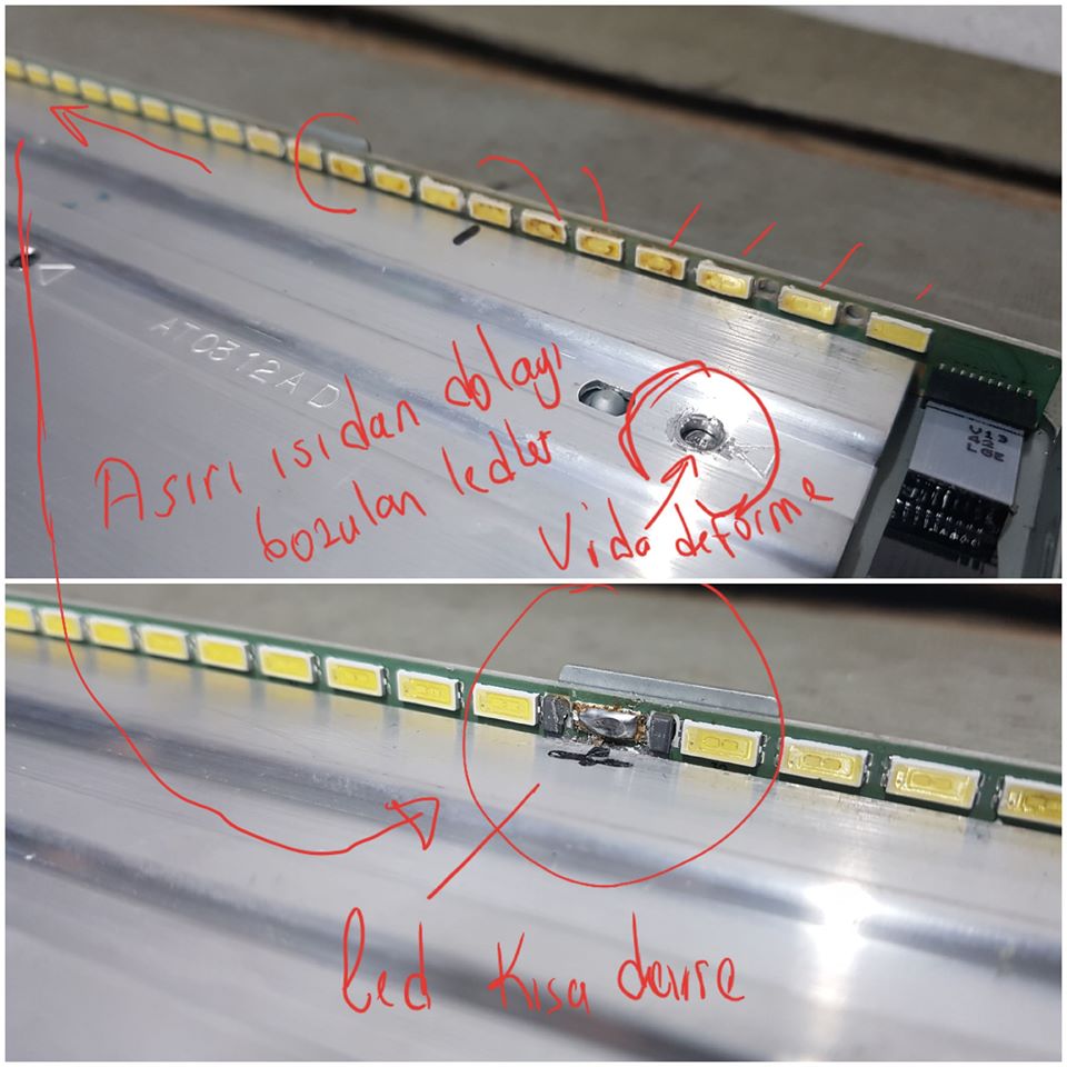 LED tv Ses var Görüntü yok arızası
